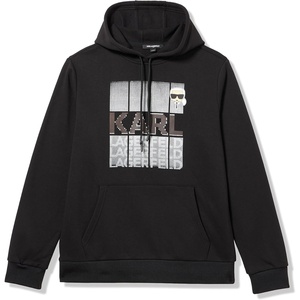 image:imageKARL LAGERFELD Mens Hooded Long Sleeve Karl Logo Graphic Design SweatshirtBlack