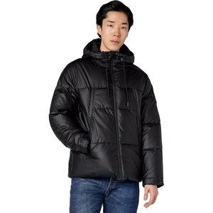 image:imageKARL LAGERFELD Mens Hooded Puffer Jacket With Zip PocketsBlack