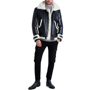 image:imageKARL LAGERFELD Mens Karl Lagerfeld Paris Mens Casual Aviator JacketBlackWhite