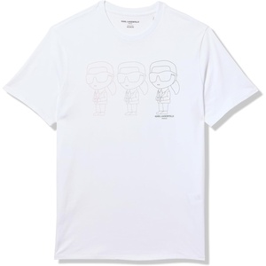 image:imageKARL LAGERFELD Mens Pullover Short Sleeve Karl Trio Graphic TShirtWhite Multi