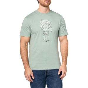 image:imageKARL LAGERFELD Mens Short Sleeve Crewneck Graphic Design TShirtSage