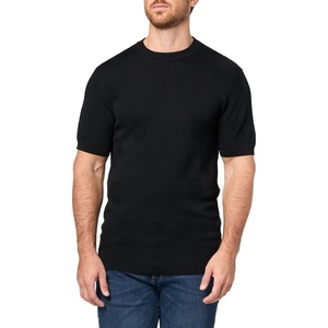 image:imageKARL LAGERFELD Mens Short Sleeve Crewneck Knit SweaterBlack