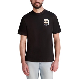 image:imageKARL LAGERFELD Mens Short Sleeve Logo Crewneck Graphic Design TShirtBlack