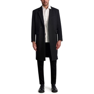 image:imageKARL LAGERFELD Mens Side Buttons Top CoatBlack