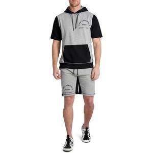 image:imageKARL LAGERFELD Mens Soft Color Block HoodieBlackGrey