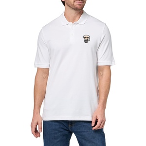 image:imageKARL LAGERFELD Mens Straight Collar Karl Graphic Short Sleeve Basic PoloBlack