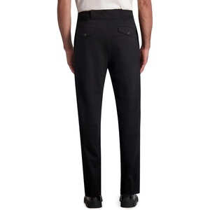 image:imageKARL LAGERFELD Mens Stretchy Exposed Side Zip Detail Dress Pant PantBlack