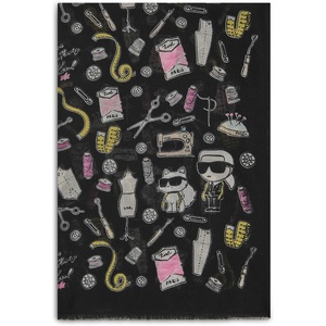 image:imageKARL LAGERFELD Paris Womens Choupette Atelier Oversized Scarf Black One Size