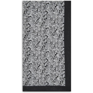 image:imageKARL LAGERFELD Paris Womens Studio Print Chiffon Scarf Black One Size