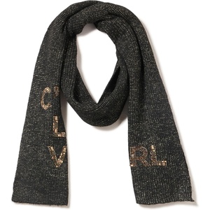 image:imageKARL LAGERFELD Womens Cest La Vie Scarf With SequinsBlack