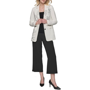 image:imageKARL LAGERFELD Womens Fashion Sketch Detail Fashion BlazerSoft White
