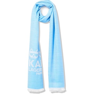 image:imageKARL LAGERFELD Womens KarlChoupette Logo Lightweight PashminaBlue