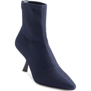 image:imageKARL LAGERFELD Womens Kelsa Pointed Toe Heeled BootieNavy