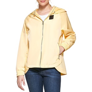 image:imageKARL LAGERFELD Womens Lightweight Logo Track Softshell JacketShort Zip Logo MellowYellow