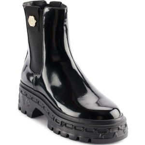 image:imageKARL LAGERFELD Womens Londyn Lug Sole Chelsea Boot With Logo HardwareBlack