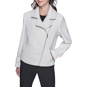 image:imageKARL LAGERFELD Womens Long Sleeve Soft Suiting Jacket With Zipper ClosureCream