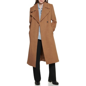 image:imageKARL LAGERFELD Womens Luxe Twill Classic Belted MaxiCamel