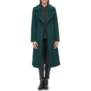 image:imageKARL LAGERFELD Womens Luxe Twill Classic Belted MaxiEmerald
