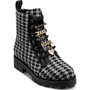 image:imageKARL LAGERFELD Womens Mela Platform Combat BootBlackGrey