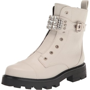 image:imageKARL LAGERFELD Womens Pippa Lug Sole Combat Boot With Rhinestone EmbellishmentsBone