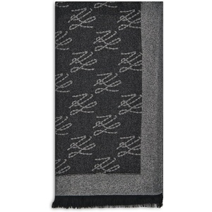 image:imageKARL LAGERFELD Womens Signature Logo Evening Wrap ScarfBlack