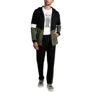 image:imageKARL LAGERFELD mens Plaid Track JacketOlive