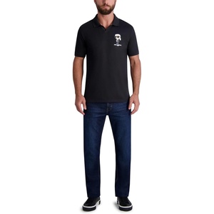 image:imageKarl Lagerfeld Mens Casual Short Sleeve Collared PoloBlack