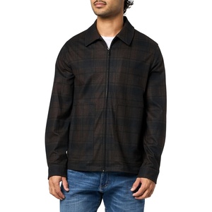 image:imageKarl Lagerfeld Mens Collared Patterned Pockets Long Sleeve Shirt JacketBrown