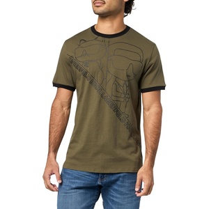 image:imageKarl Lagerfeld Mens Crewneck Short Sleeve Choupette Graphic Design Karl Lagerfeld TShirtOlive