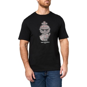 image:imageKarl Lagerfeld Mens Crewneck Short Sleeve Classic Karl Graphic Relaxed Fit TShirtBlack