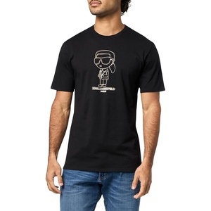 image:imageKarl Lagerfeld Mens Crewneck Short Sleeve Graphic Design Relaxed Fit TShirtBlack New