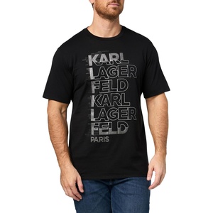 image:imageKarl Lagerfeld Mens Crewneck Short Sleeve Relaxed Fit Logo TShirtOptic White