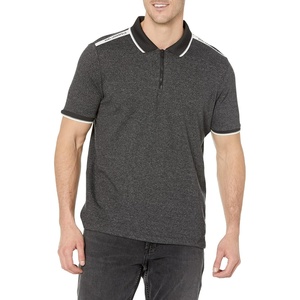 image:imageKarl Lagerfeld Mens Polo Half Zip with Logo Tape Cotton BlendBlack