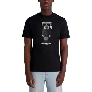image:imageKarl Lagerfeld Mens Short Sleeve Crewneck Faded Karl Graphic Design TShirtBlack