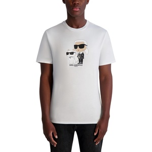 image:imageKarl Lagerfeld Mens Short Sleeve Crewneck Graphic Design TShirtWhite
