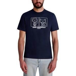 image:imageKarl Lagerfeld Mens Short Sleeve Crewneck Karl Choupette Graphic TShirtNavy Blazer