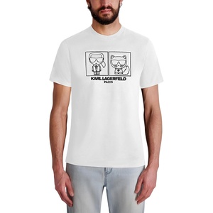 image:imageKarl Lagerfeld Mens Short Sleeve Crewneck Karl Choupette Graphic TShirtWhite