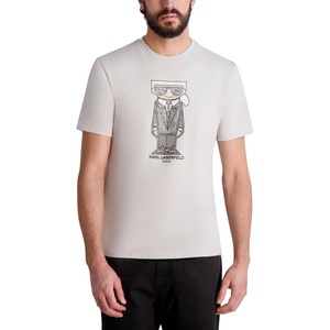 image:imageKarl Lagerfeld Mens Short Sleeve Crewneck Karl Graphic TShirtGrey