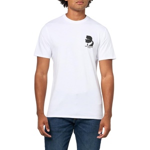 image:imageKarl Lagerfeld Mens Short Sleeve Crewneck Karl Profile Graphic Design TShirtWhite