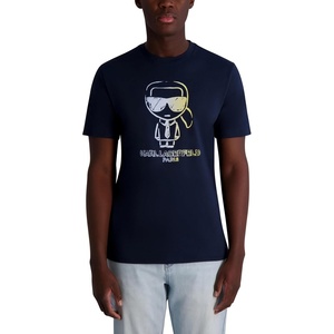 image:imageKarl Lagerfeld Mens Short Sleeve Crewneck Pastel Karl Graphic TShirtNavy Blazer