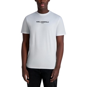 image:imageKarl Lagerfeld Mens Solid Short Sleeve Crewneck Karl Logo TShirtWhite