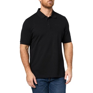 image:imageKarl Lagerfeld Mens Straight Collar Chest Logo Short Sleeve Contrast Trim PoloBlack