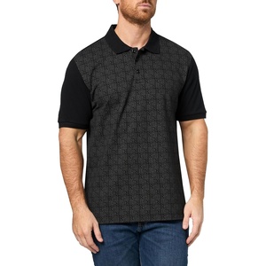 image:imageKarl Lagerfeld Mens Straight Collar Patterned Short Sleeve Regular Fit PoloBlack