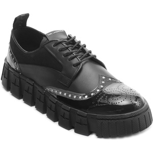 image:imageKarl Lagerfeld Mens White Label Two Tone Leather Studded Derby ShoesBlack
