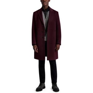 image:imageKarl Lagerfeld Paris Mens Notch Lapel Shift Silhouette CoatWine