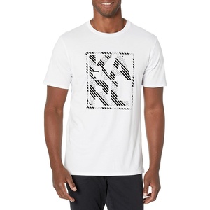 image:imageKarl Lagerfeld Paris Mens Stack Striped Logo Crewneck Short Sleeve Solid TShirtWhite