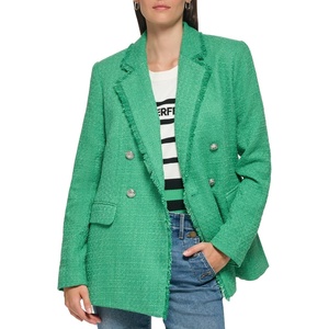 image:imageKarl Lagerfeld Paris Womens Elevated Tweed Blazer JacketGreen
