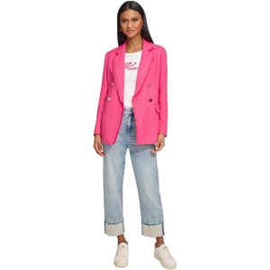 image:imageKarl Lagerfeld Paris Womens Elevated Tweed Blazer JacketPink