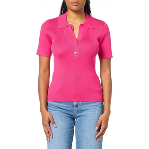 image:imageKarl Lagerfeld Womens Collar Polo SweaterFuschia