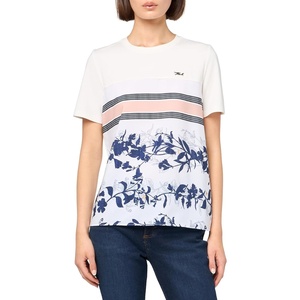 image:imageKarl Lagerfeld Womens Combo Top Floral Print Lightweight BlouseSoft White Multi